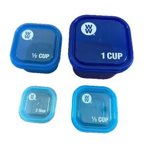 Weight Watchers 4 pc. Nesting Food Containers Measuring Cups With Lids